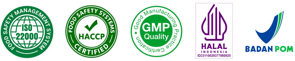 Oribroth telah memiliki sertifikat BPOM, Halal Indonesia dan telah melalui standarisasi keamanan internasional GMP, HACCCP dan ISO 22000